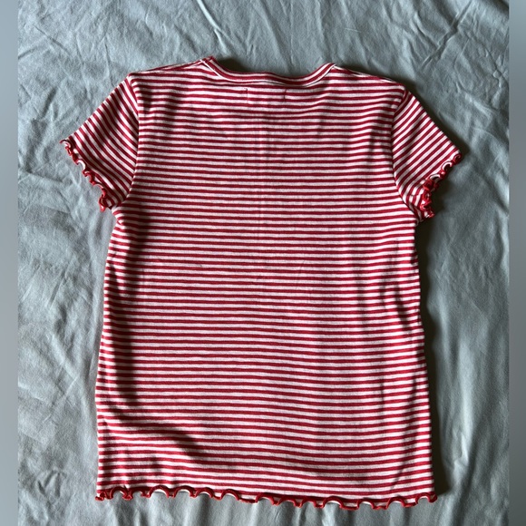 Madewell Small Red & White Striped Tee - Picture 2 of 3